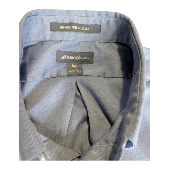 Eddie Bauer Men's Blue Button-Up Shirt. Size M. - Picture 5 of 6
